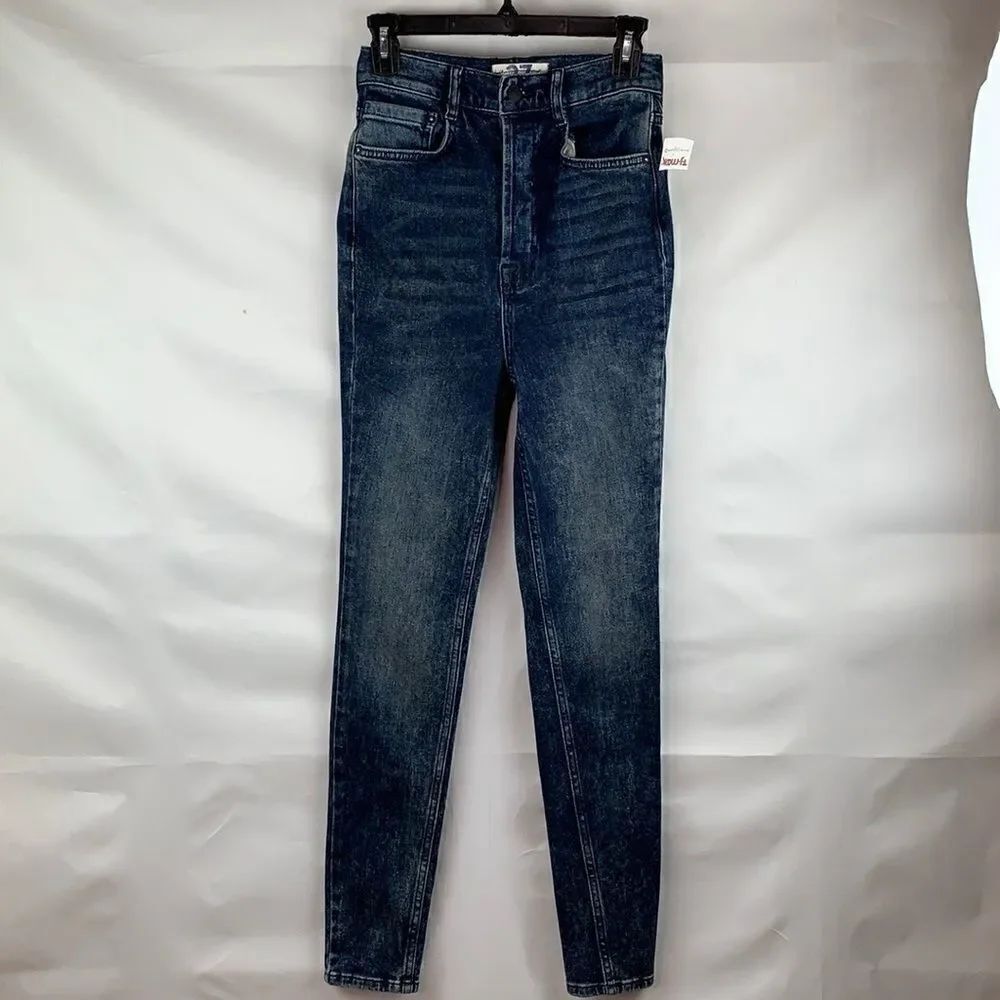 We the free skinny blue Jean button fly high waist
